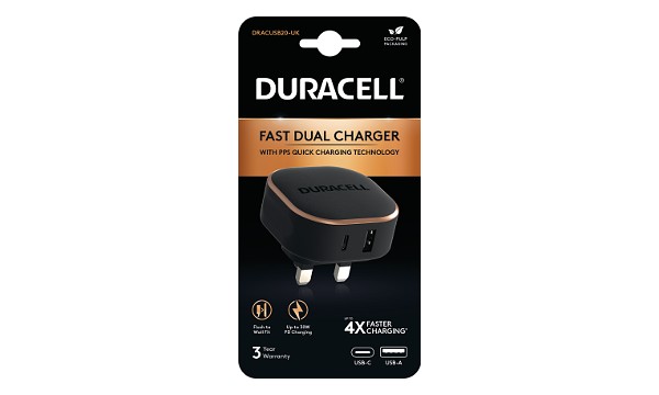 Duracell 30W USB-A + USB-C PPS Charger